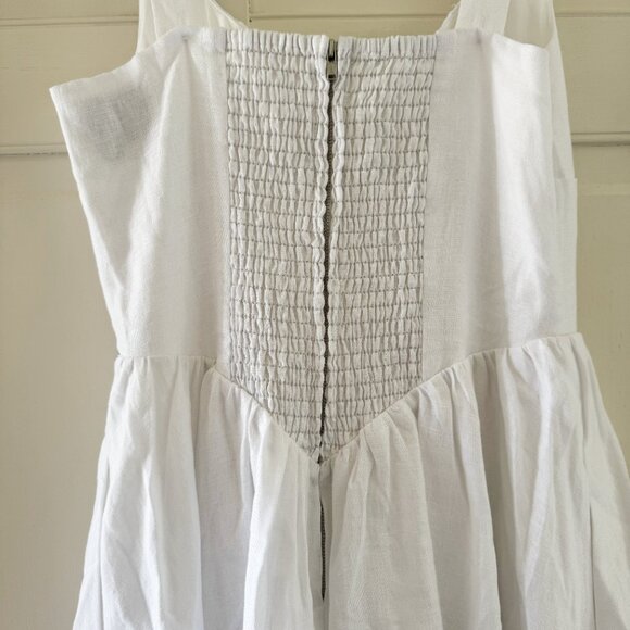 Reformation Balia Linen Dress in white size 2 - Picture 7 of 10